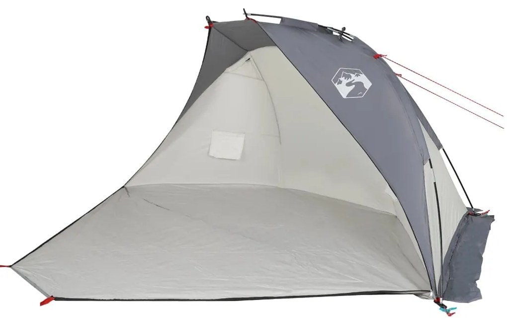 Tenda de praia 268x223x125 cm poliéster 185T cinzento