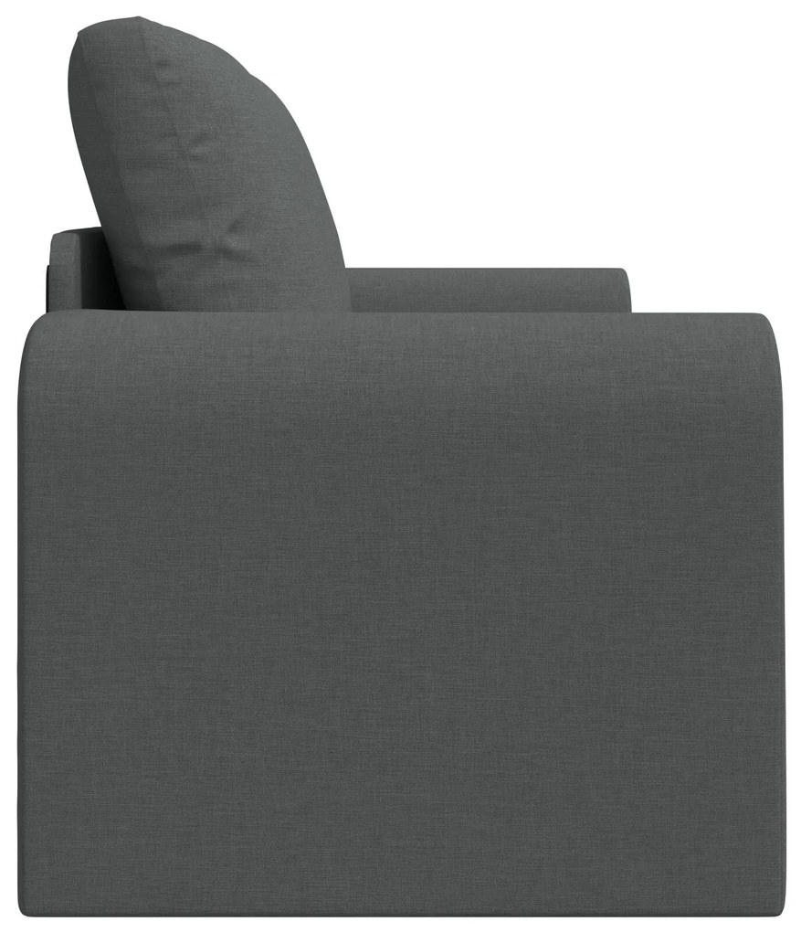 Sofá-camas 2 em 1 Cinza Escuro 148x71x83 cm Tecido