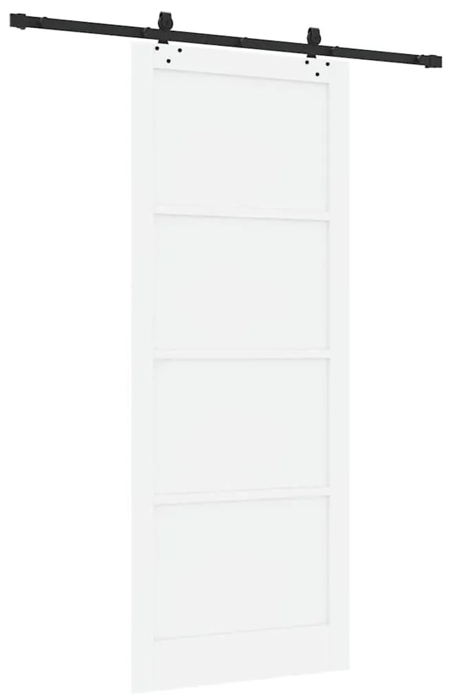 Porta Deslizante vidaXL com Conjunto de Hardware Branca 93x232 cm Made