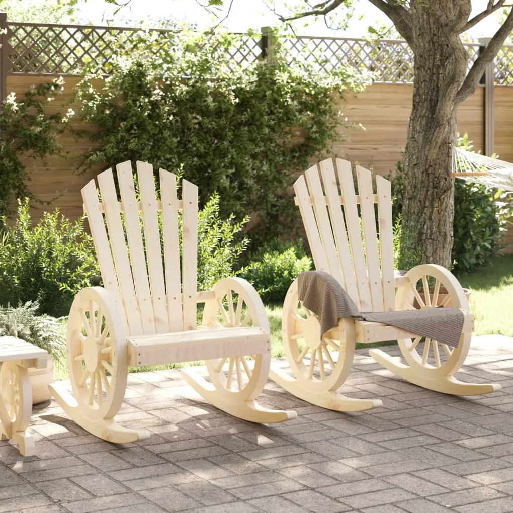 Cadeiras de baloiço Adirondack 2 pcs madeira de abeto maciça