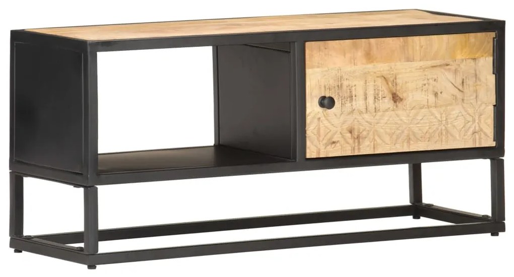 Móvel de TV c/ porta esculpida 90x30x40 cm mangueira áspera