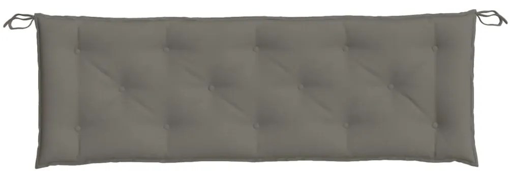 Almofadão banco jardim 120x50x7cm mesclado tecido cinza-escuro