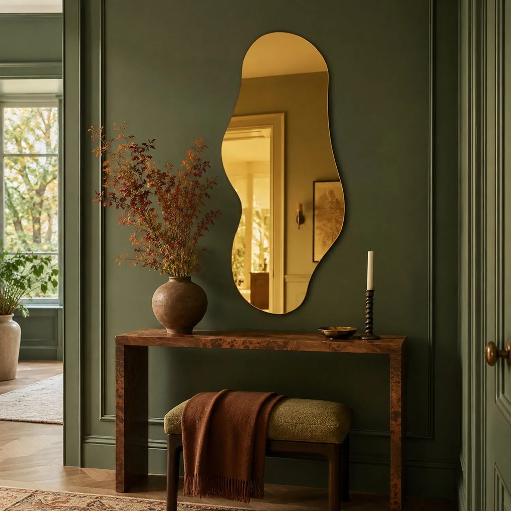 Espelho com acabamento dourado Pure R54