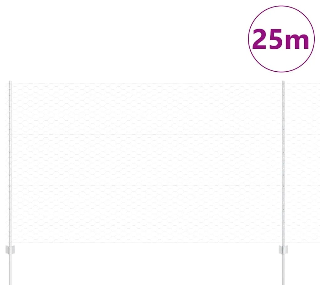 Postes de Cerca vidaXL 22 pcs Canal U 140 cm em Aço Galvanizado