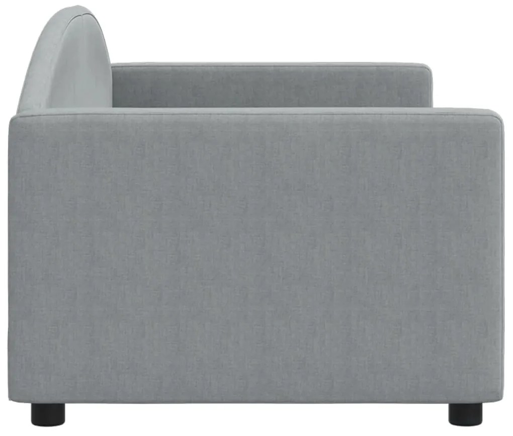 Sofá-cama 80x200 cm tecido cinzento-claro