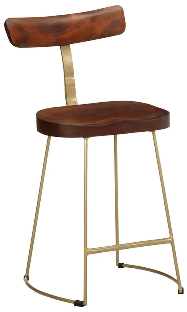 Bancos de bar 2 pcs 49x43x79 cm madeira de mangueira maciça