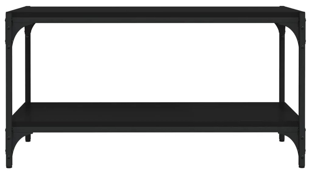 Móvel de TV 80x33x41 cm derivados de madeira e aço preto