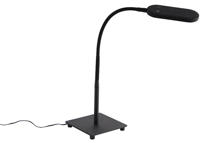 Candeeiro de mesa moderno preto dimmer-4-etapas LED - BOTOT Moderno