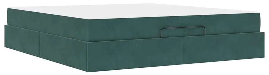 Estrutura da Cama Outros Verde-escuro 180 x 200 cm Veludo