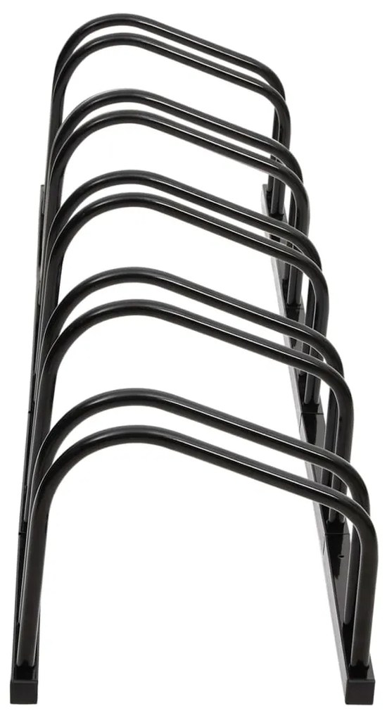 Suporte para 5 bicicletas aço preto