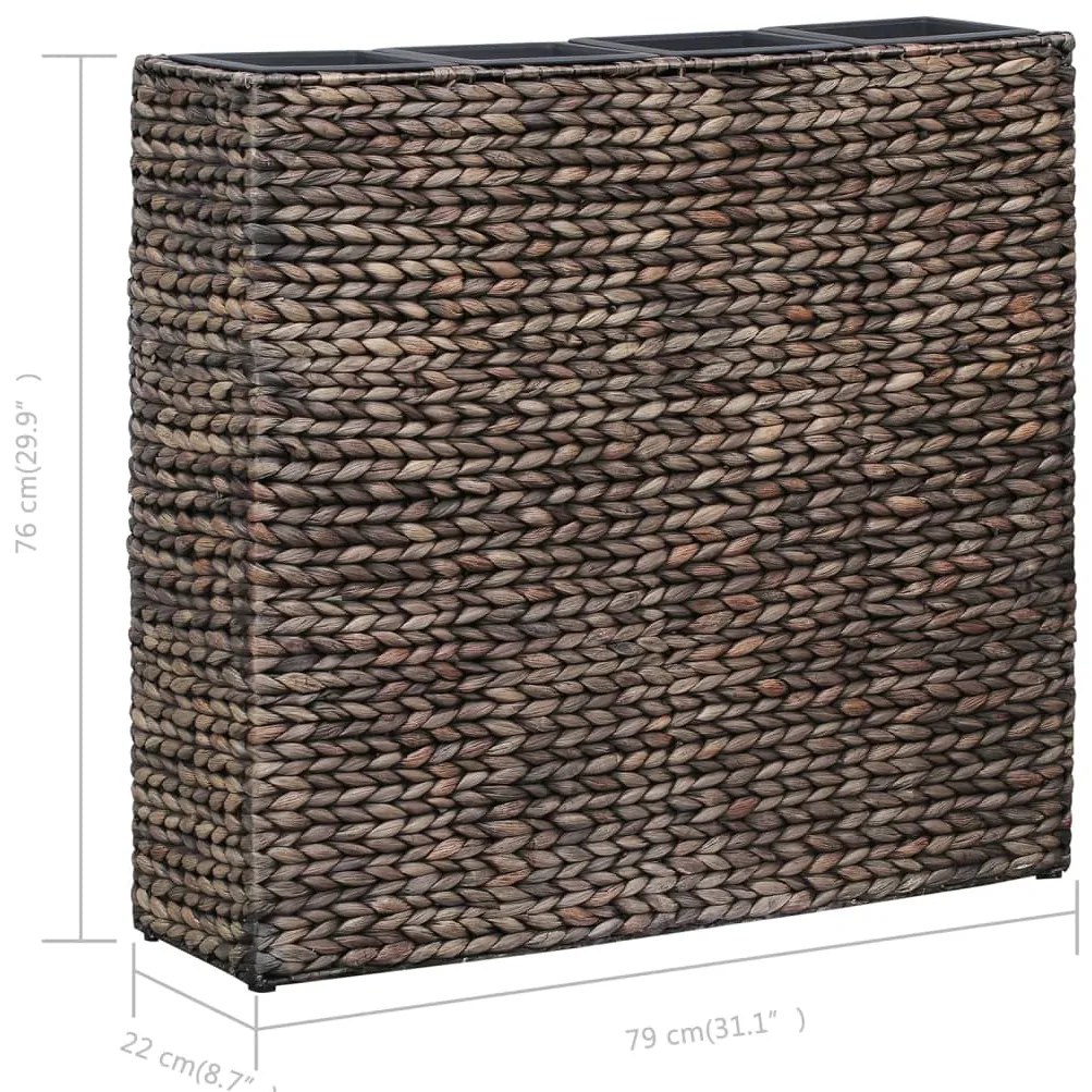 Floreira alta com 4 vasos jacinto de água castanho
