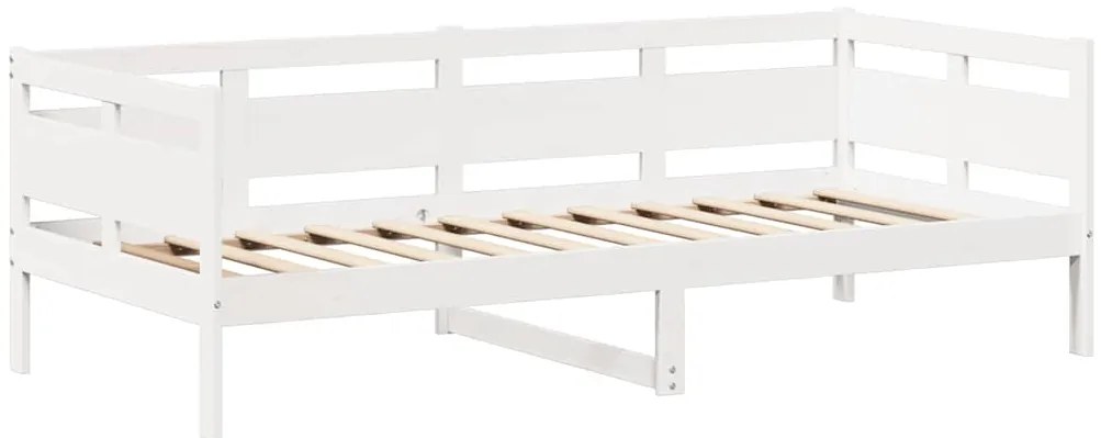 Conj. sofá-cama e banco c/ telhado 90x190cm pinho maciço branco