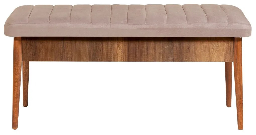 Conjunto de Mesa de Jantar Extensível Vina – Nogueira – 130x77x80 cm