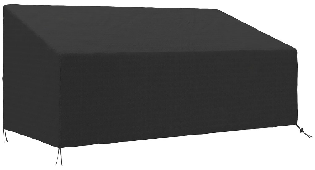 Capa Protetora para Móveis de Jardim 218x111x63-101 cm Cobertura de Móveis de Tecido Oxford 600D Impermeável para Sofás Bancos