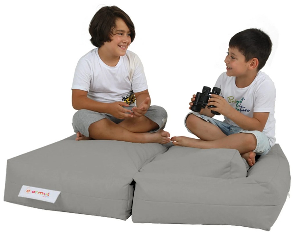 Cadeira de Jardim Kids Double Seat Pouf – Fumado – 100x50x40 cm | Trib