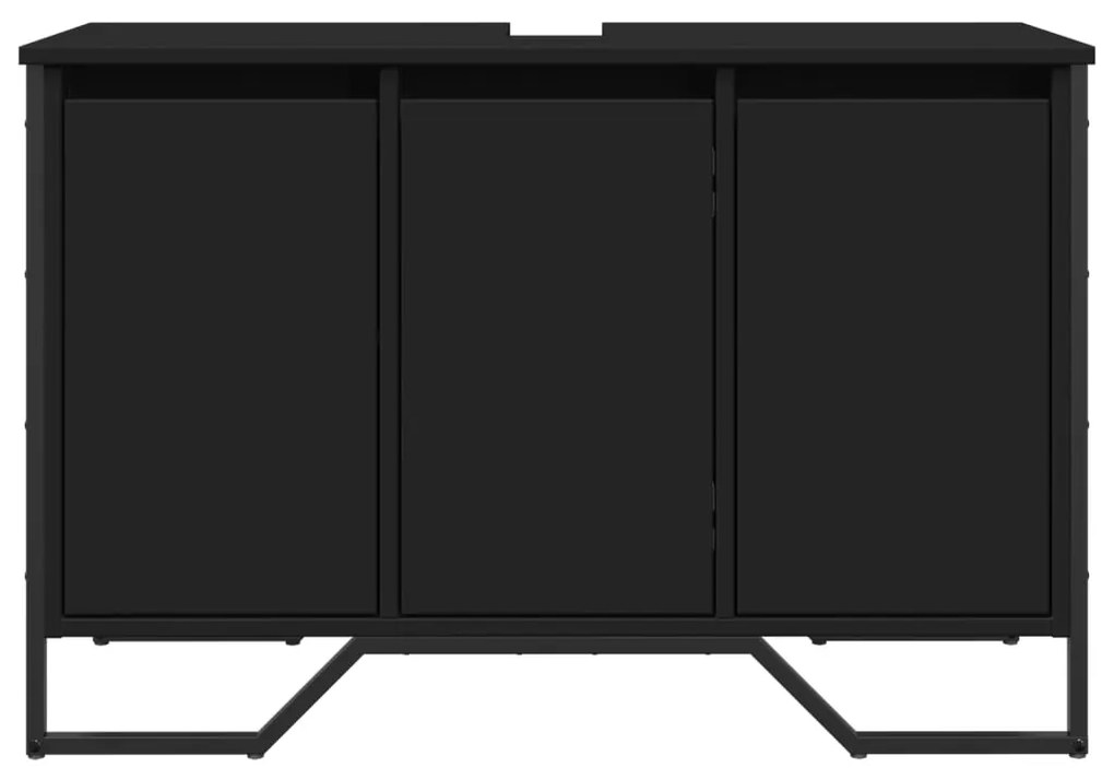 Móvel para lavatório 91x35x60 cm derivados de madeira preto