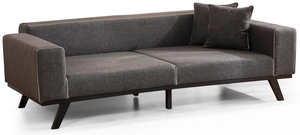 Sofá-Cama de 3 Lugares Leon – Antracite – 222x92x77 cm