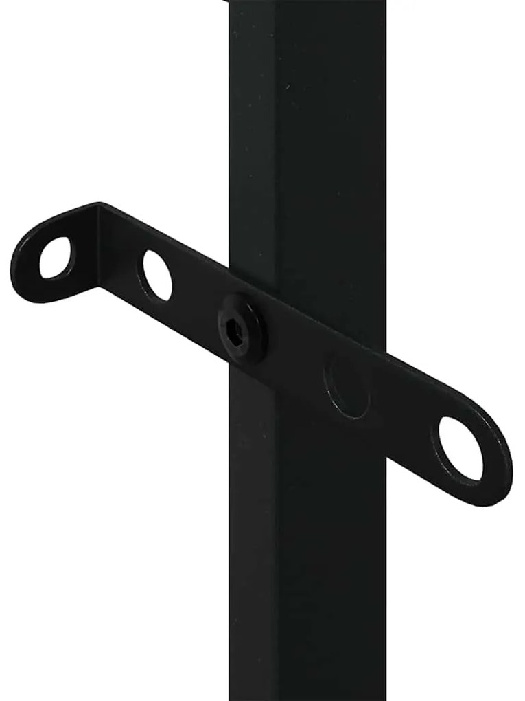 Suporte para lenha 100x30x209 cm aço preto