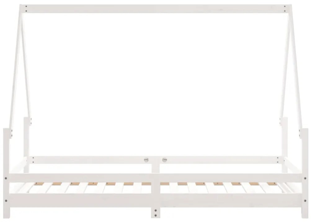 Estrutura de cama infantil 90x190 cm pinho maciço branco