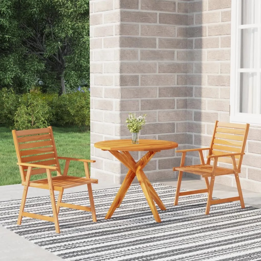 3087128 vidaXL 3 pcs conjunto de jantar para jardim madeira de acácia maciça