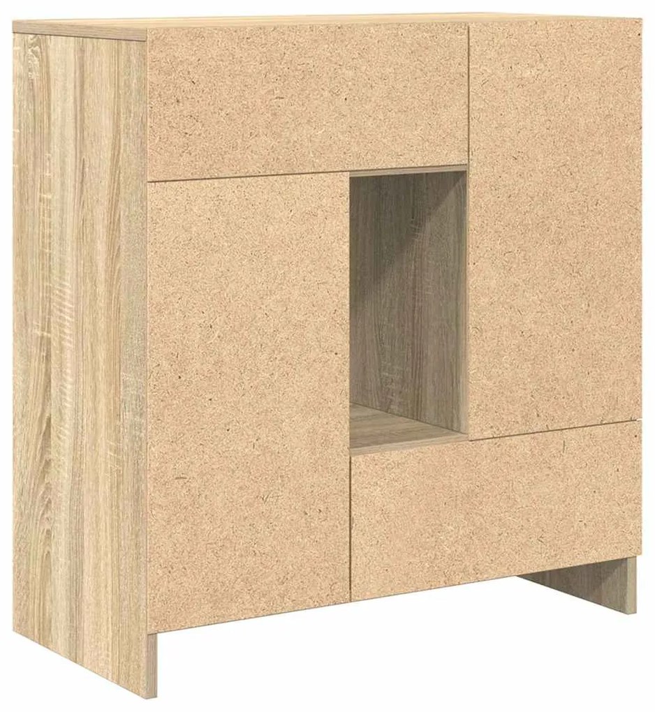 Aparador com gavetas e portas 70,5x34x74,5 cm carvalho sonoma
