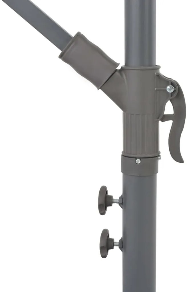 Guarda-sol cantilever com poste de alumínio 300 cm antracite
