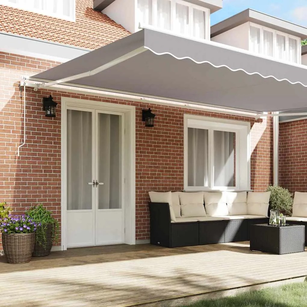 Toldo Cinzento-Claro Cinzento-claro 500 × 300 cm Cinzento-claro