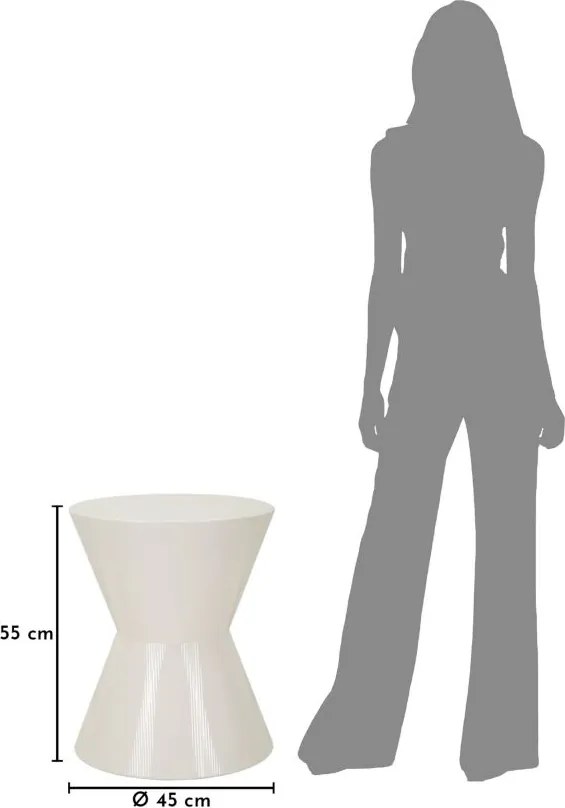 MESA DE APOIO OYO Ø 45X55 CM BRANCA