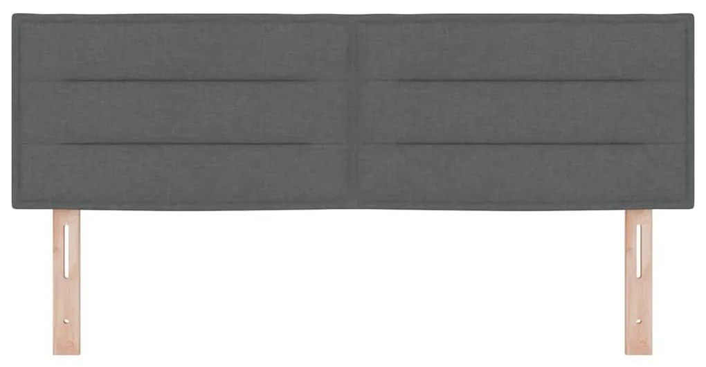 Cabeceira vidaXL Design Linhas Cinza Escuro 160 cm Tecido