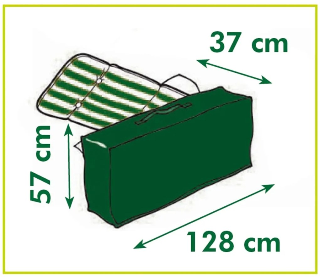 Cobertura protetora para almofadões de exterior 128x57x37 cm