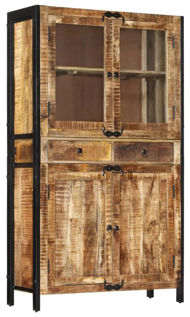 vidaXL Armário alto 100x40x175 cm madeira de mangueira áspera maciça