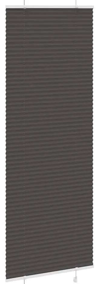 Preto Plissada Cega 70x200 cm Largura Tecido 69,4 cm Poliéster