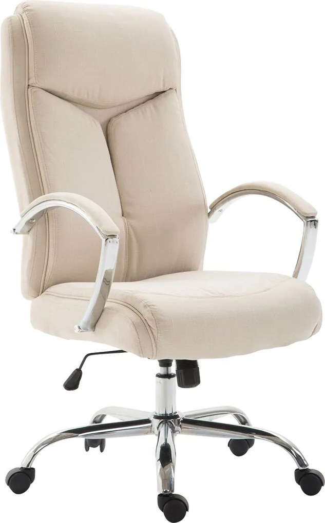 Cadeira de Escritório de Tecido XL Vaud Creme