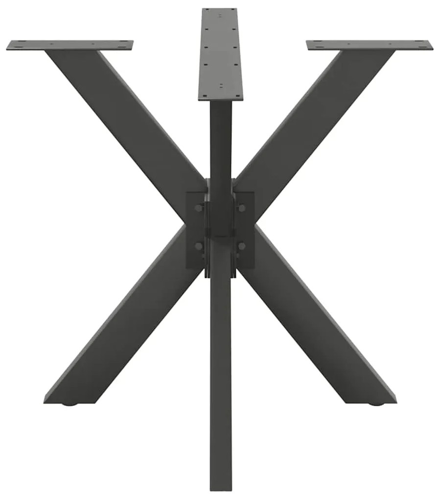 Pé de mesa de jantar em formato de aranha, antracite, 85x85x(72-73) cm