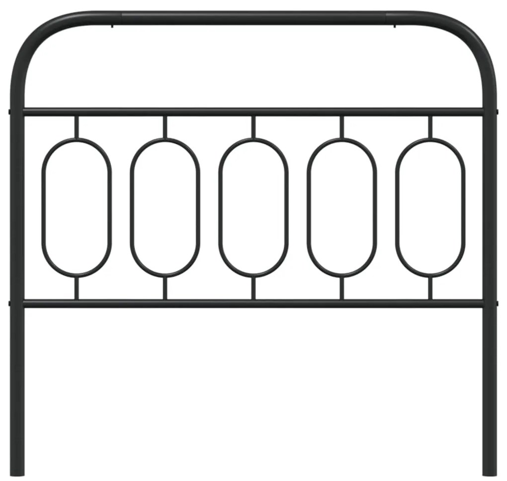 Cabeceira de cama 100 cm metal preto