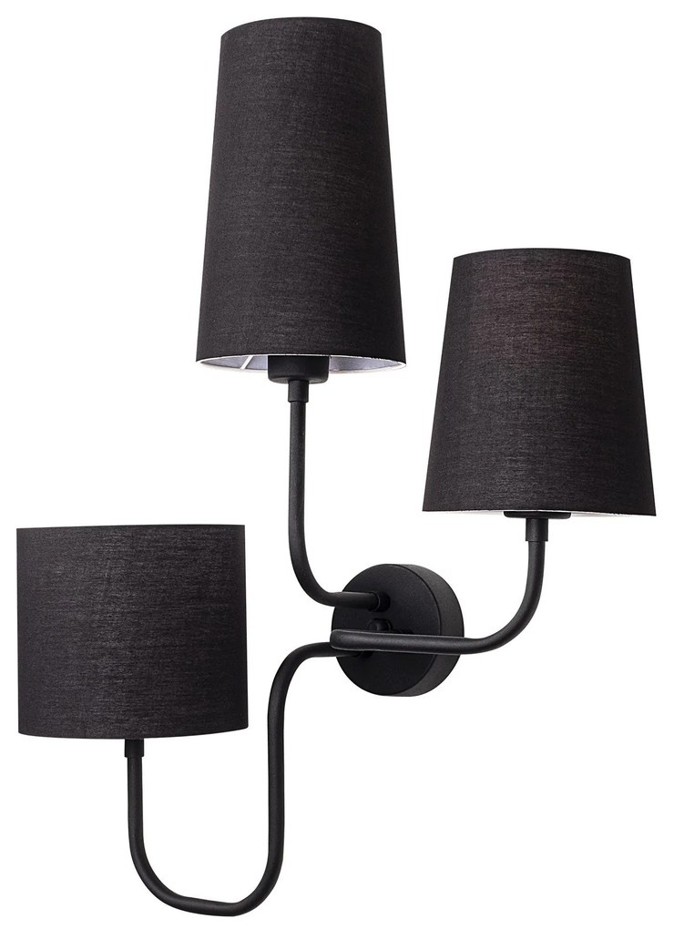 Candeeiro de Parede Catal – Preto – 50 x 20 cm