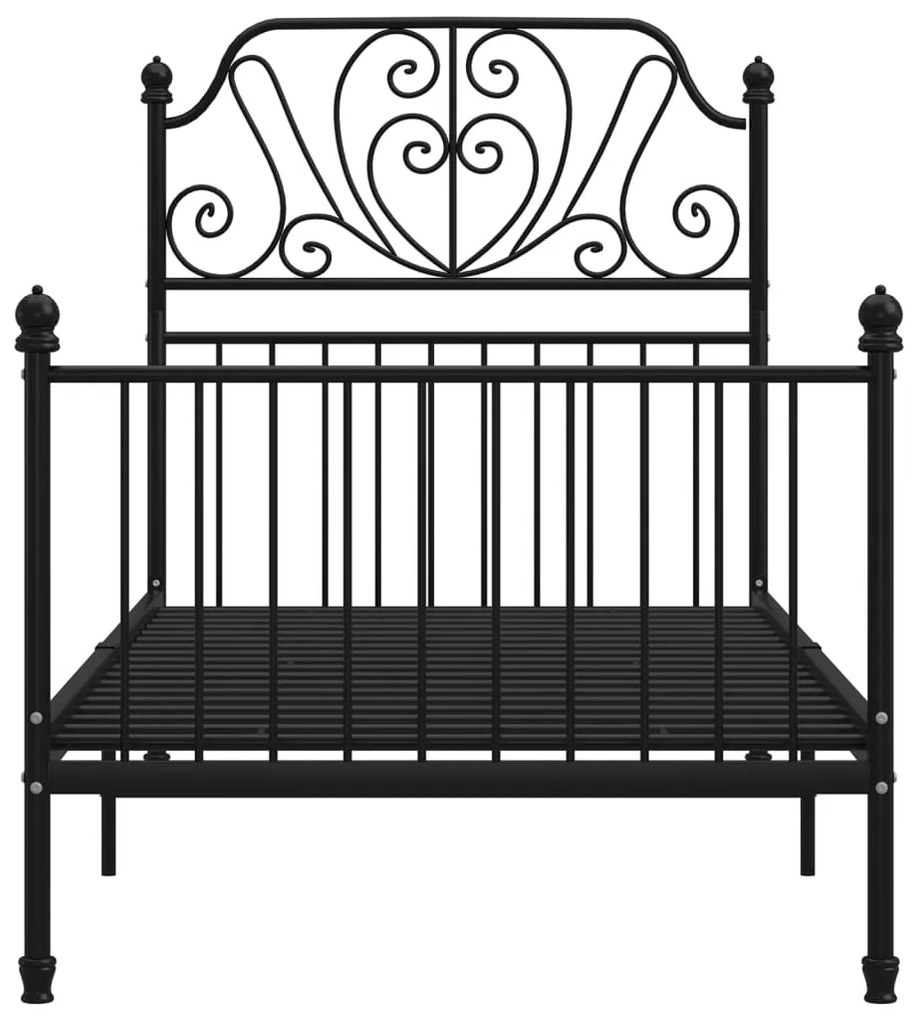 Estrutura de cama 90x200 cm metal preto