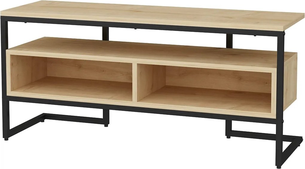TV Stand Merrion – Preto Carvalho – 110 cm x 35 cm x 49,9 cm