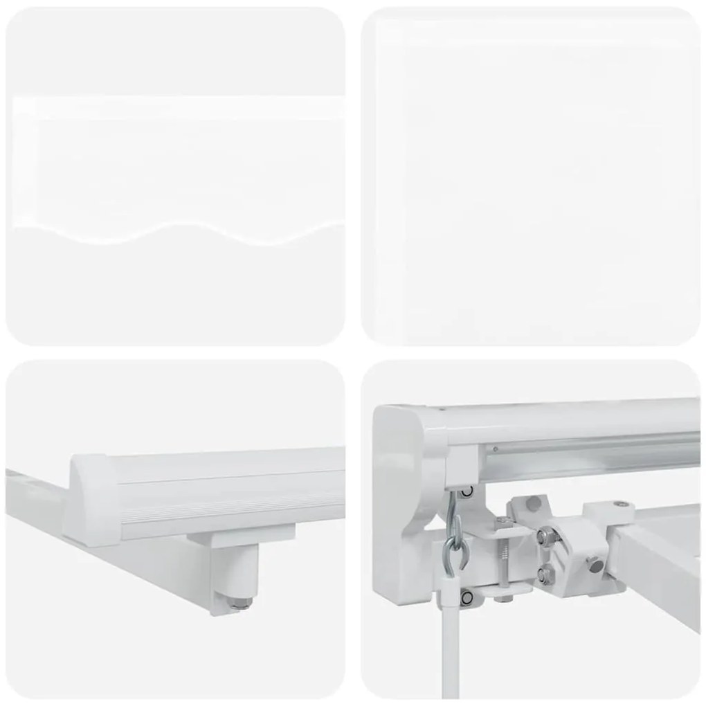 Toldo Retrátil Manual Branco 400x200 cm