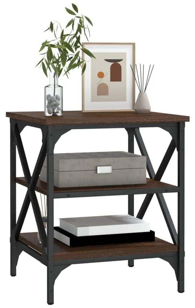 Mesa de apoio 40x42x50 cm derivados madeira carvalho castanho