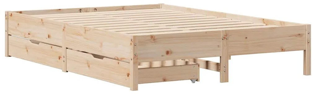 Cama sem colchão 140x200 cm madeira de pinho maciça