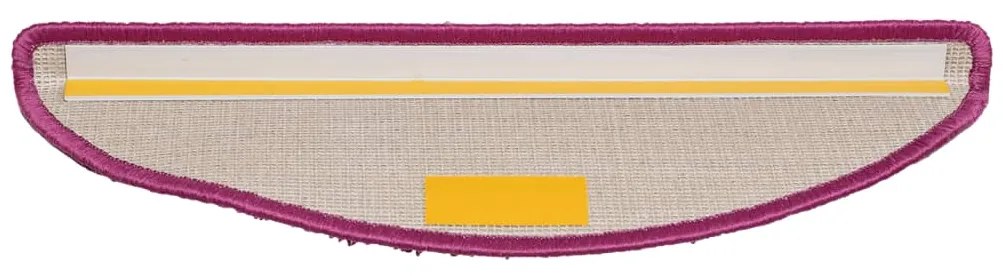 Tapetes de escadas 10 pcs 56x17x3 cm violeta