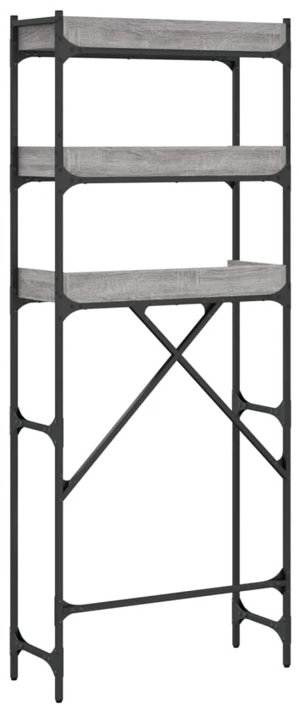 Estante p/ máquina de lavar derivados madeira cinzento sonoma