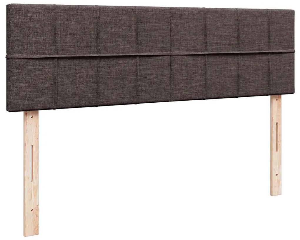 Estrutura cama otomana colchão 140x200cm tecido castanho escuro