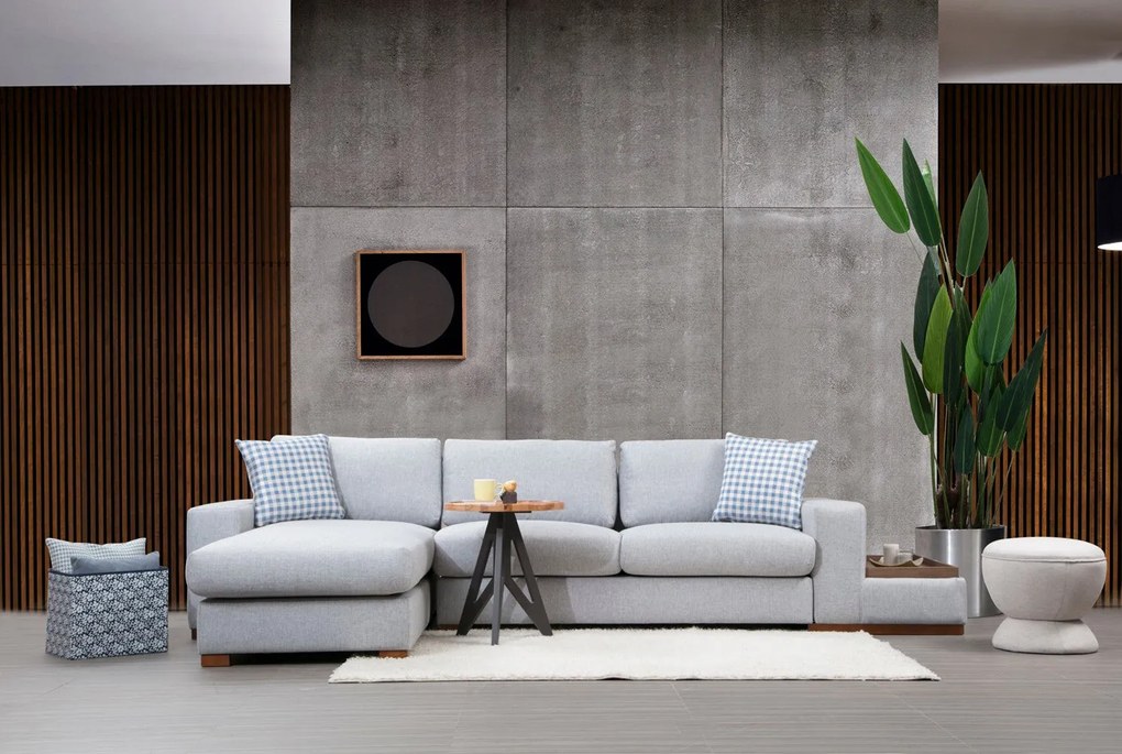 Sofá de Canto Loop – Cinza Claro – 332 cm x 194 cm