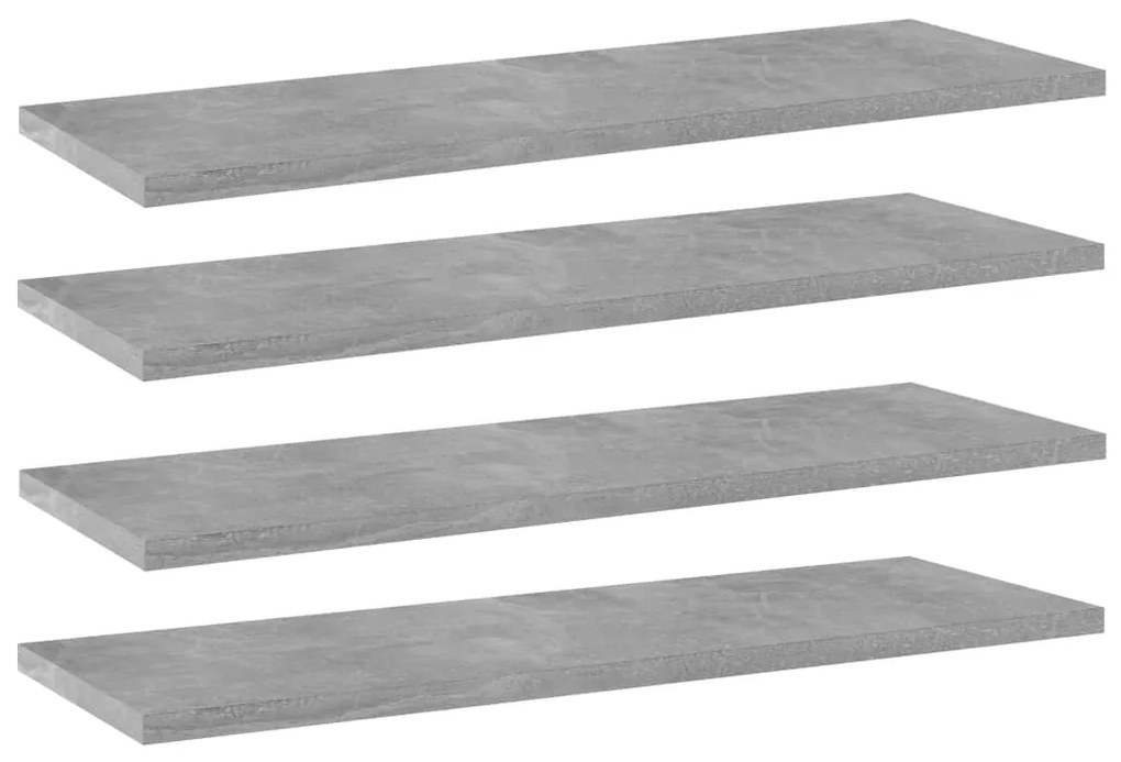 Prateleiras para estante 4 pcs 60x20x1,5cm contraplacado cinza