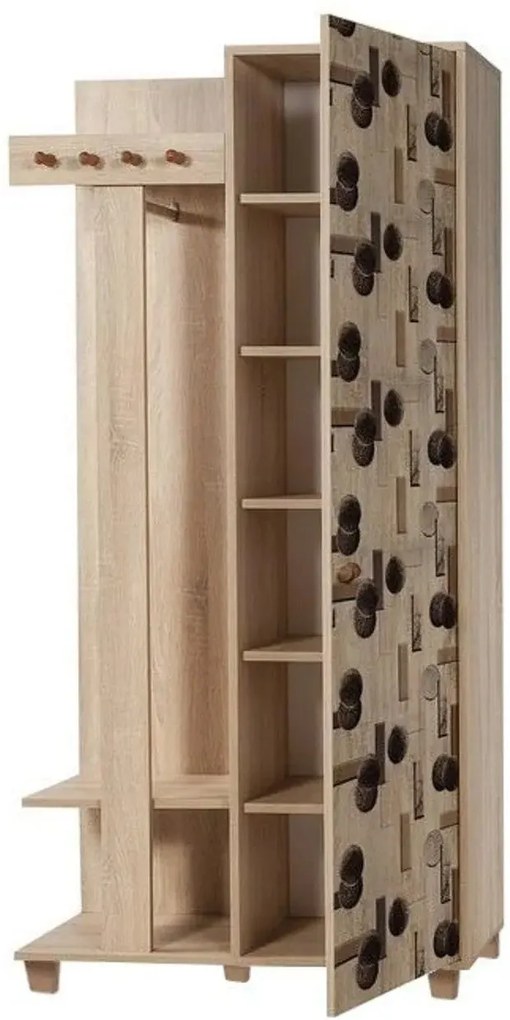 Hall Stand Garmanto – Carvalho Sonoma – 90x192x36 cm