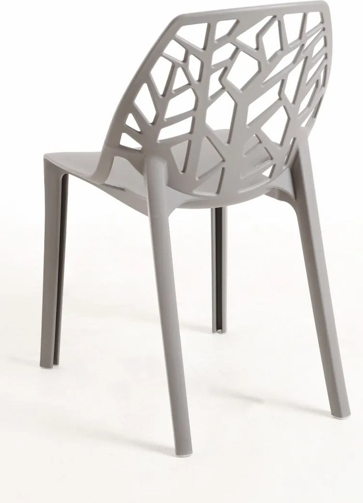 Pack 6 Cadeiras Hissar Polipropileno - Cinza claro