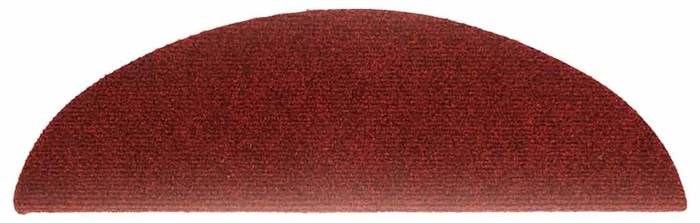 Tapetes de escada adesivos 30 pcs 56x17x3 cm vermelho