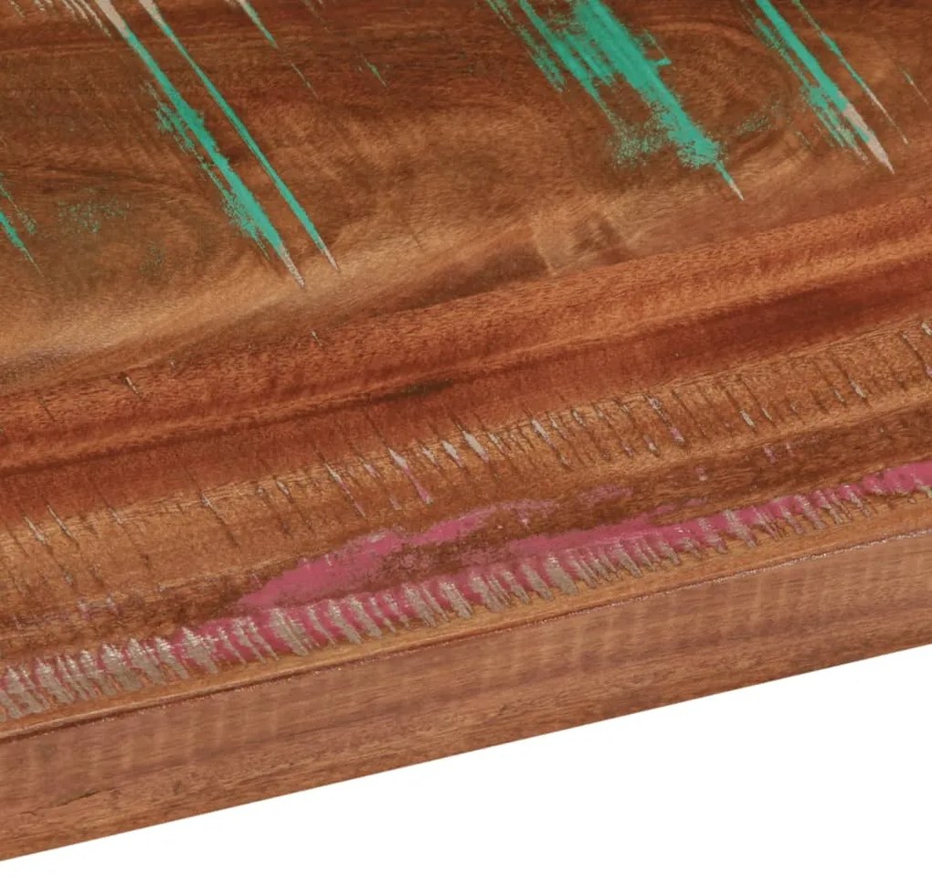 Tampo de mesa retangular 100x80x2,5cm madeira recuperada maciça